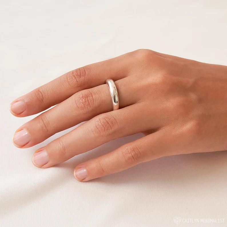 Silver Ring - Timeless Elegant Plain Silver Ring